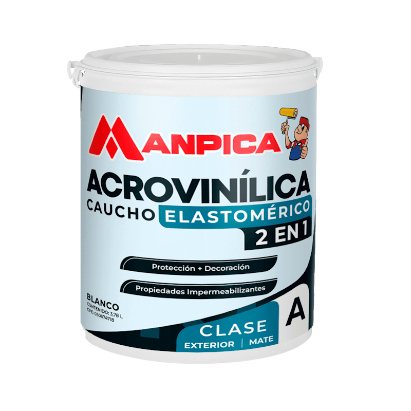 Acrovinílica Pintura de Caucho 2 en 1